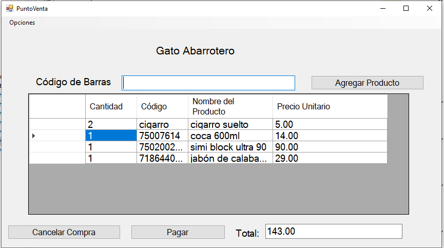 punto de venta